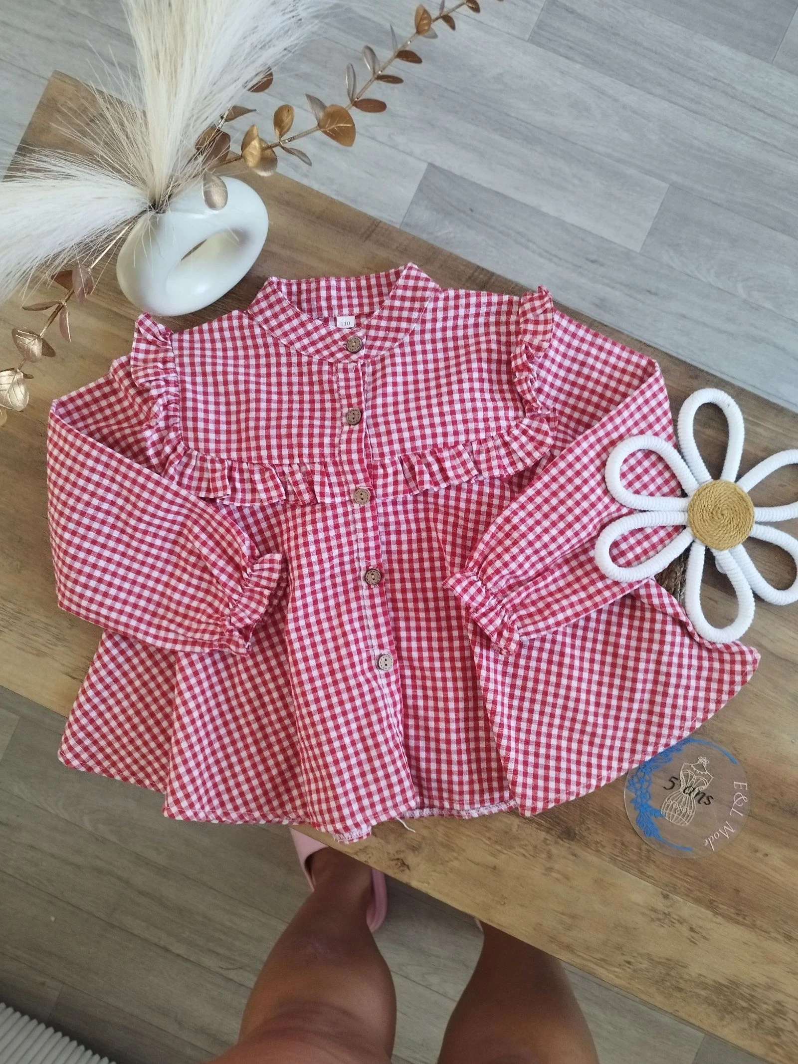 Blouse à carreaux